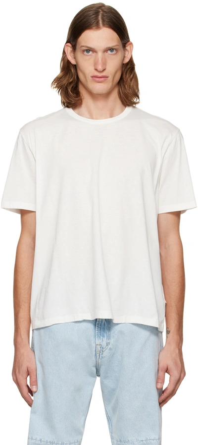 Our Legacy New Box Cotton Crew-neck T-shirt In White