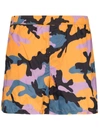Valentino Camouflage Print Swimming Trunks In Yellow