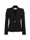 Michael Kors One-button Wool-blend Blazer In Black