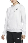 Nike Women's  Sportswear Essential Fleece Pullover Hoodie In Birch Heather/black