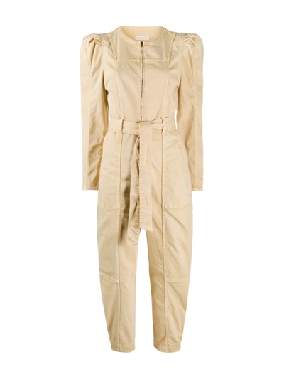 Ulla Johnson Puffer Sleeve Jumpsuit In Neutrals