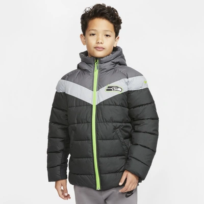 Nike Big Kids' Hooded Puffer Jacket In Black