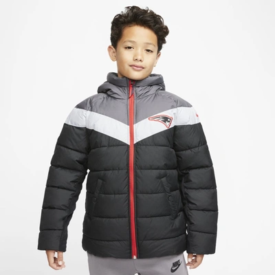 Nike (nfl Patriots) Big Kids' Hooded Puffer Jacket (black) - Clearance Sale