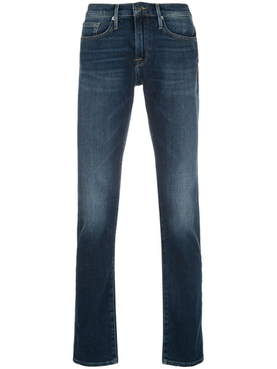 Frame Mid-rise Slim-fit Jeans In Blue