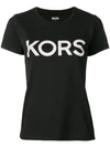Michael Michael Kors Studded Logo T-shirt In Nero