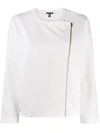 Eileen Fisher Petite Flex Lyocell Ponte Zip-front Jacket In Ivory