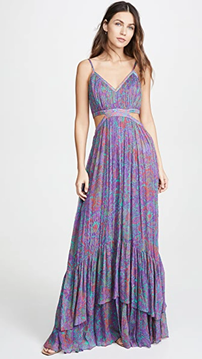 Ramy Brook Printed Marley Dress In Boysenberry Combo