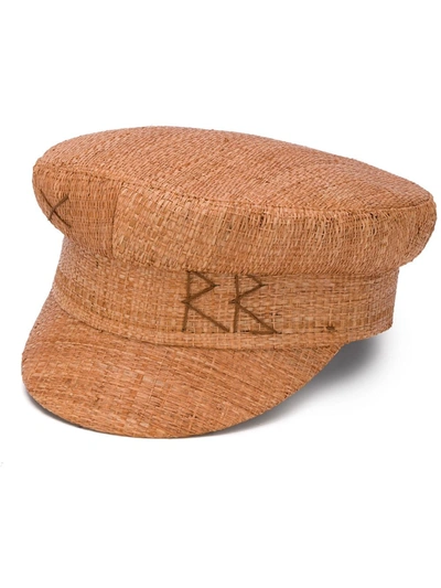 Ruslan Baginskiy Straw Logo Cap In Brown
