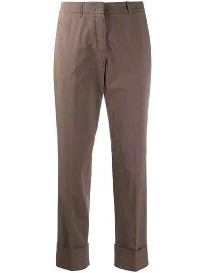 Peserico Relaxed Tailored Trousers In Brown