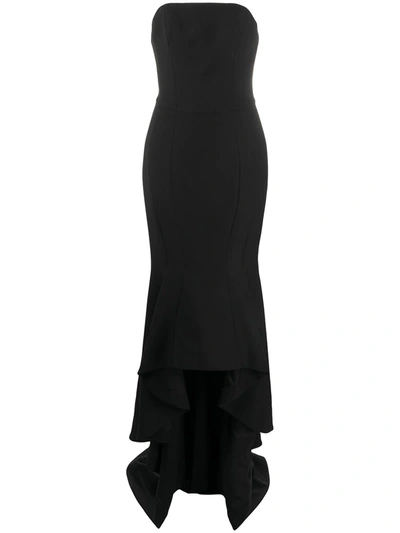 Alexandre Vauthier Strapless Stretch-crepe Gown In Black