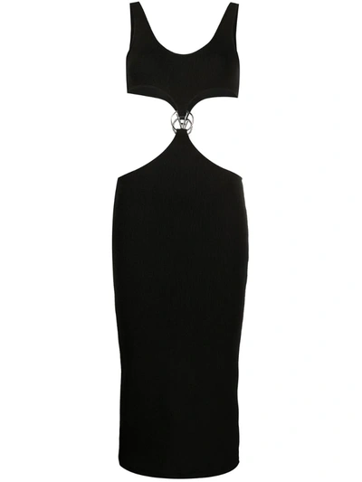 Filles À Papa Poppy Cut-out Midi Dress In Black