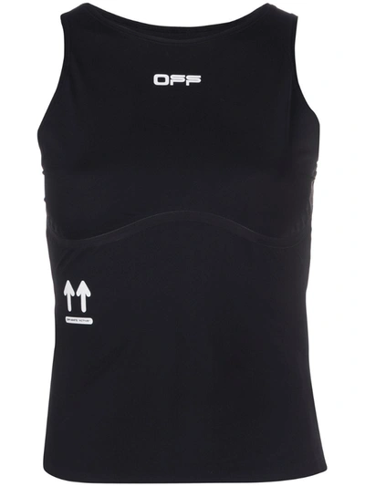 Off-white Arrows Structured Tank Top In Black
