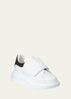 Alexander Mcqueen Kids' Touch-strap Extended Sole Sneakers In White