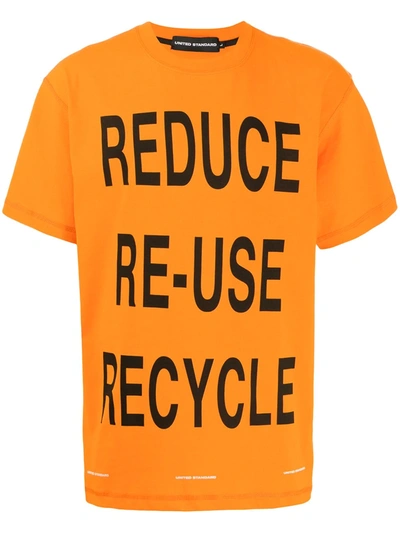 United Standard Slogan Short-sleeve T-shirt In Orange