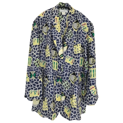 Pre-owned Nicole Farhi Silk Jacket In Multicolour