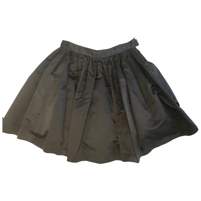 Pre-owned Escada Silk Mid-length Skirt In Black