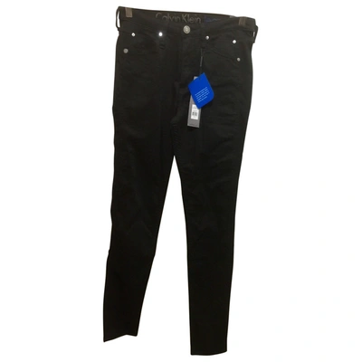 Pre-owned Calvin Klein Slim Jeans In Black