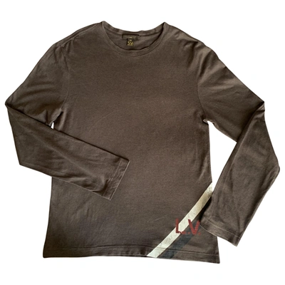 Pre-owned Louis Vuitton Linen T-shirt In Brown