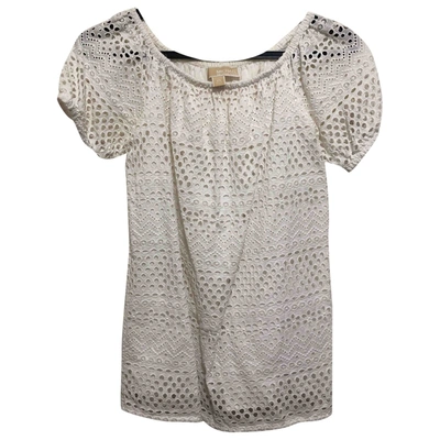 Pre-owned Michael Kors Lace Blouse In White