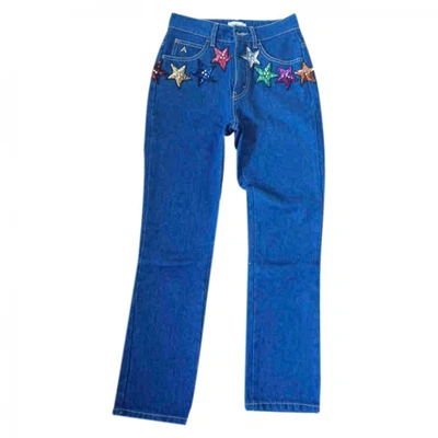 Pre-owned Attico Slim Jeans In Blue