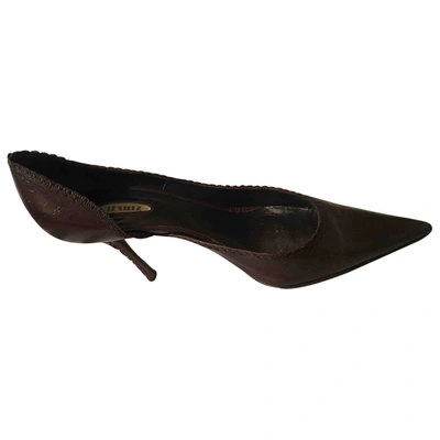Pre-owned Le Silla Leather Heels In Brown