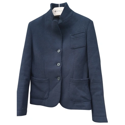 Pre-owned Barena Venezia Wool Short Vest In Blue