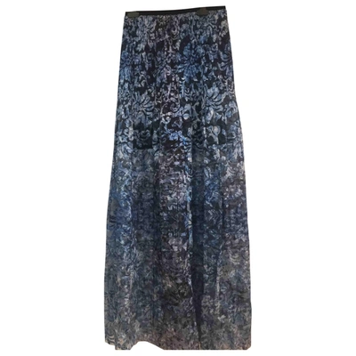 Pre-owned Elie Tahari Maxi Skirt In Blue