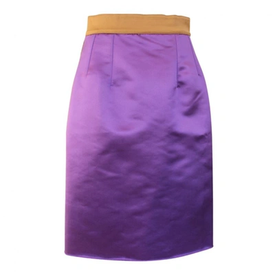 Pre-owned Dolce & Gabbana Mid-length Skirt In Purple