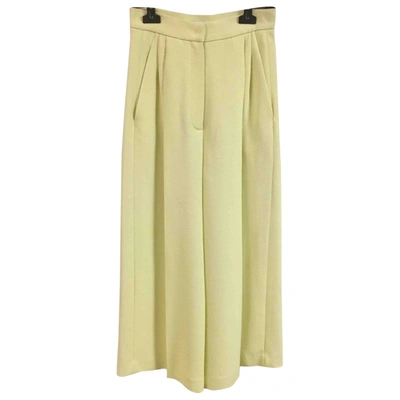 Pre-owned Vionnet Large Trousers In Yellow