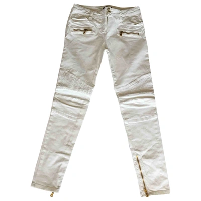 Pre-owned Pierre Balmain Slim Pants In White
