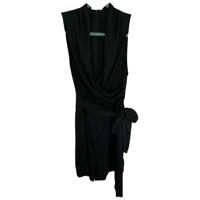 Pre-owned Catherine Malandrino Silk Jumpsuit In Black