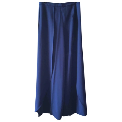Pre-owned Alice And Olivia Large Trousers In Blue
