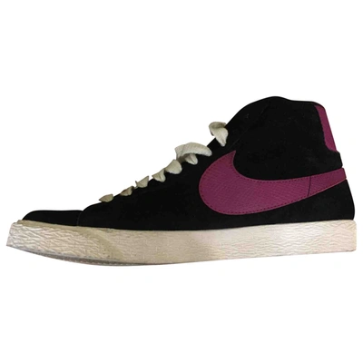 Pre-owned Nike Blazer Trainers In Black