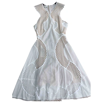 Pre-owned Stella Mccartney Lace Mid-length Dress In White