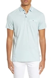 Ted Baker Tortila Slim Fit Tipped Pocket Polo In Pale Blue