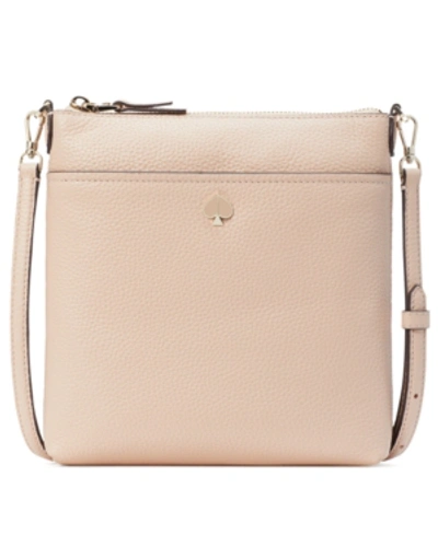 Kate Spade Small Polly Leather Crossbody Bag In Blush/gold