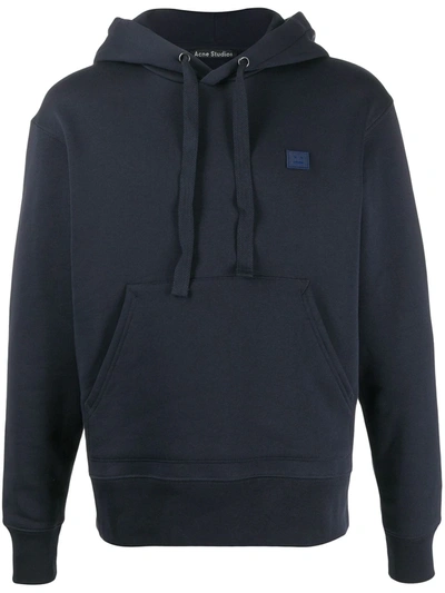 Acne Studios Ferris Face Hoodie In Blue