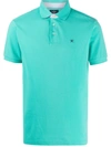 Hackett Logo Embroidered Polo Shirt In Green