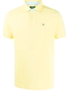 Hackett Logo Embroidered Polo Shirt In Yellow