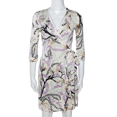 Pre-owned M Missoni Multicolor Printed Silk Jersey Wrap Dress S