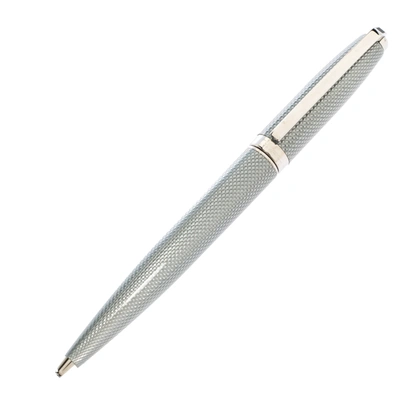 Pre-owned S.t. Dupont Fidelio Silver Textured Guilloche Palladium Finish Ballpoint Pen