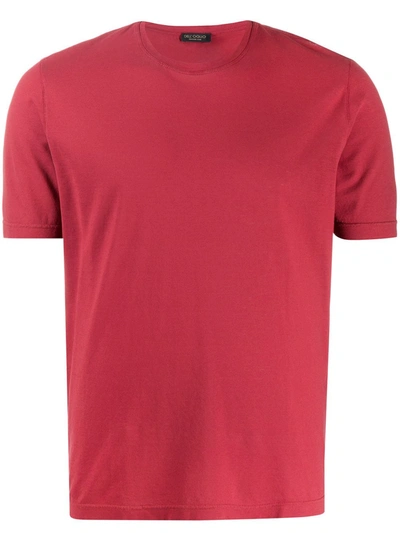 Dell'oglio Plain Crew Neck T-shirt In Red