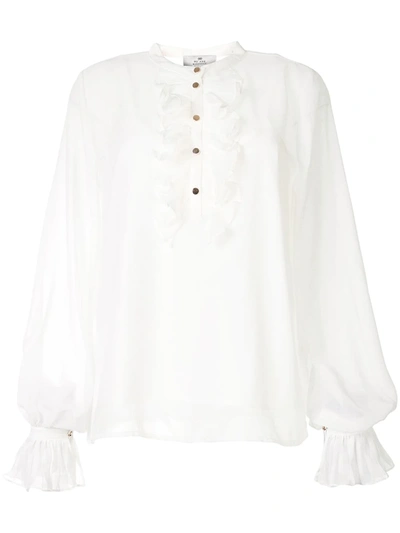 We Are Kindred Frankie Pleated Blouse In White