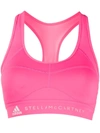 Adidas By Stella Mccartney Logo-print Sports Bra In Pink