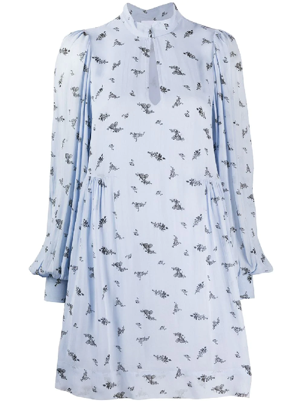 ganni light blue dress