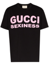 Gucci Sexiness Logo Graphic Cotton Tee In Black