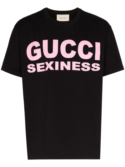 Gucci 黑色“ Sexiness” T 恤 In Black