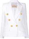 Alexandre Vauthier Double Breasted Structured Blazer In White