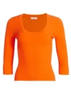 A.l.c Brandon Scoop-neck Top In Orange