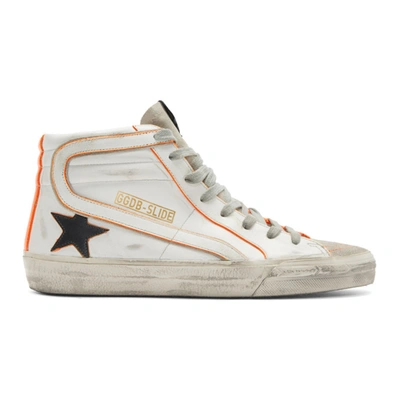 Golden Goose Slide Sneakers In White Leather